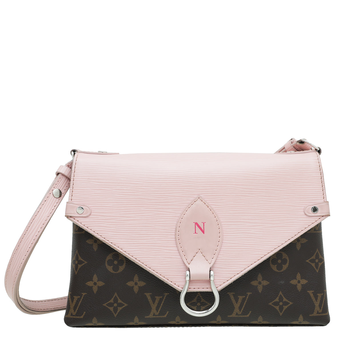 Louis Vuitton Rose Ballerine Monogram Saint Michel Bag W- Initials-Louis Vuitton-THE CLOSET