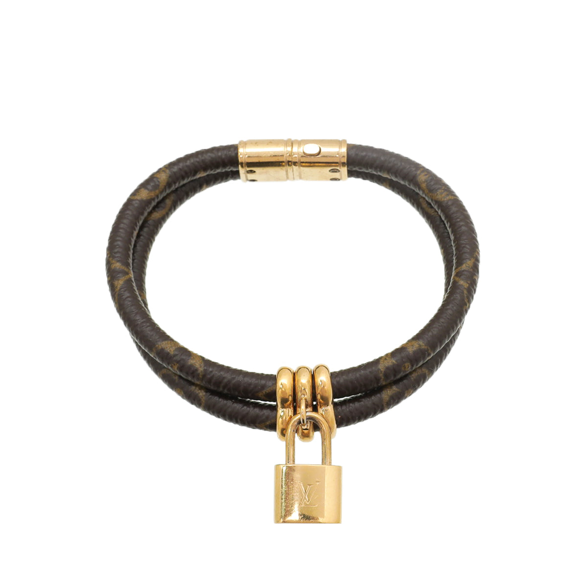 Louis Vuitton Brown Monogram Keep It Twice Bracelet-Louis Vuitton-THE CLOSET