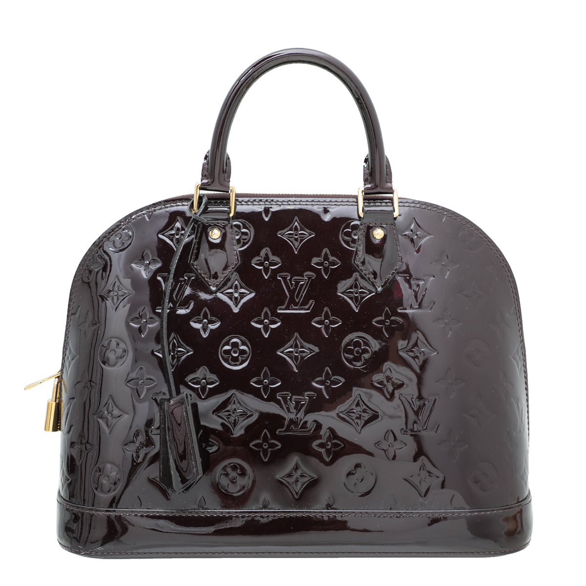 Louis Vuitton Amarante Monogram Vernis Alma PM Baag-Louis Vuitton-THE CLOSET