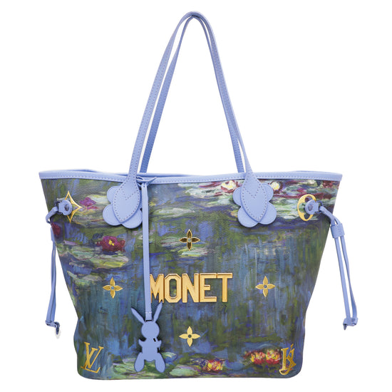 Louis Vuitton Lavender Blue Multi Monet Neverfull By Jeff Koons Bag