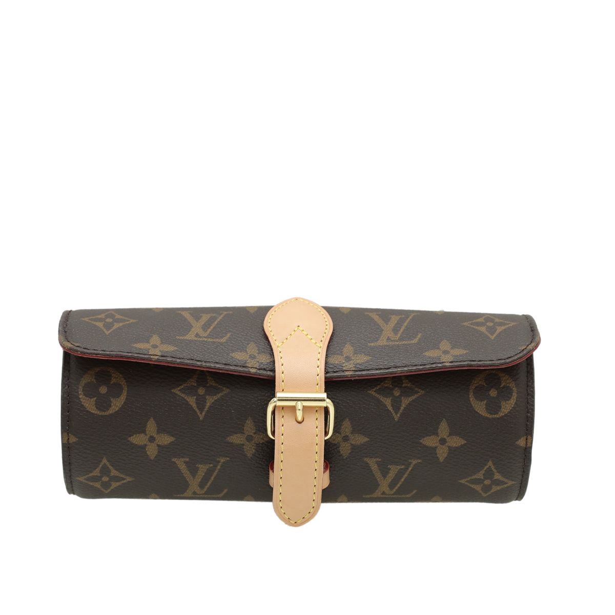 Louis Vuitton Brown Monogram 3 Watch Case-Louis Vuitton-THE CLOSET