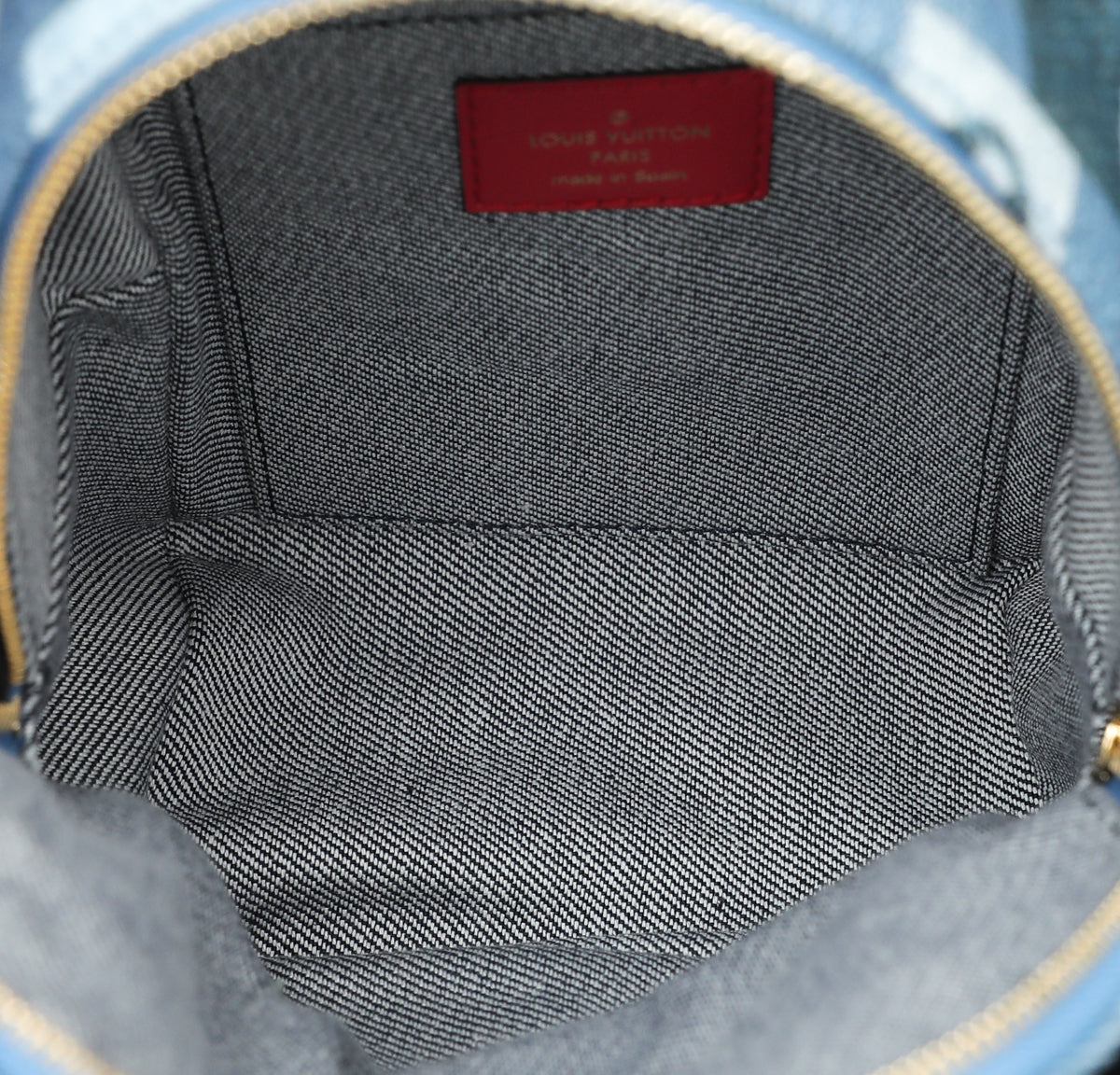 Louis Vuitton Monogram Denim Blue Patchwork Palm Springs Mini Bag-Louis Vuitton-THE CLOSET
