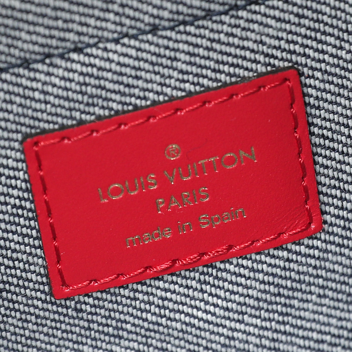 Louis Vuitton Monogram Denim Blue Patchwork Palm Springs Mini Bag