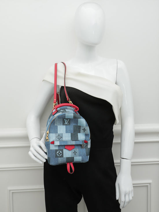 Louis Vuitton Palm Springs Mini Backpack in Denim, Hardware