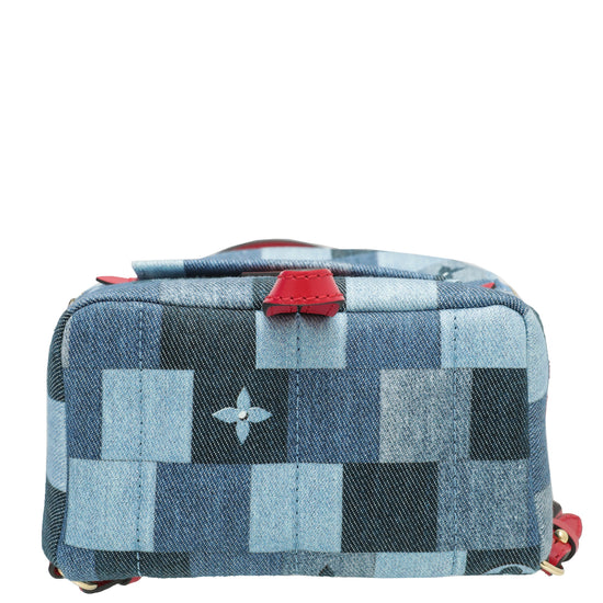 Louis+Vuitton+Palm+Springs+Backpack+Mini+Blue+Denim for sale