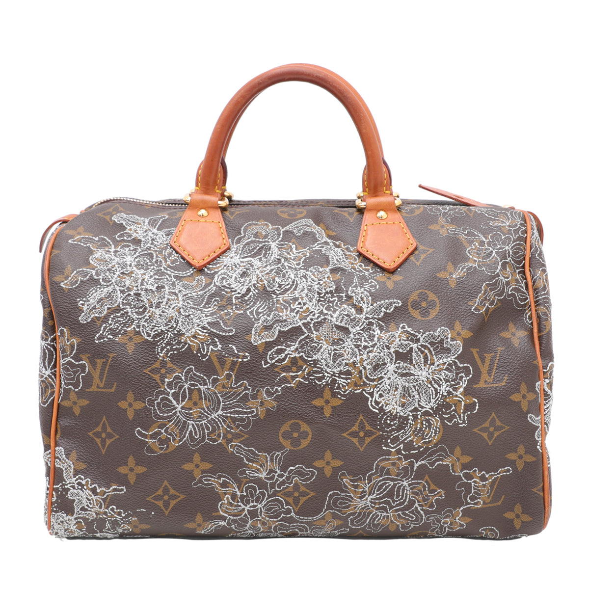 Louis Vuitton Brown Monogram Dentelle Speedy 30 Bag-Louis Vuitton-THE CLOSET