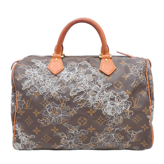 Louis Vuitton Brown Monogram Dentelle Speedy 30 Bag