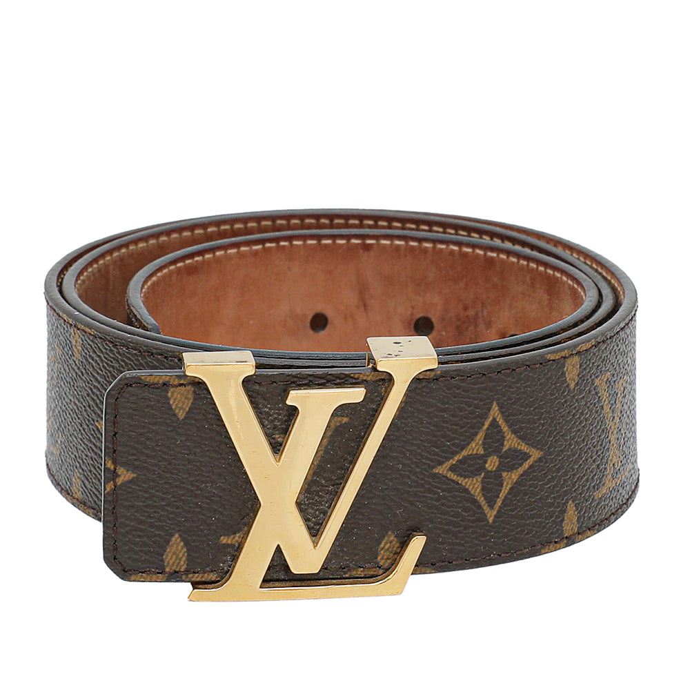 Louis Vuitton Brown Monogram Initiales Belt 36-Louis Vuitton-THE CLOSET