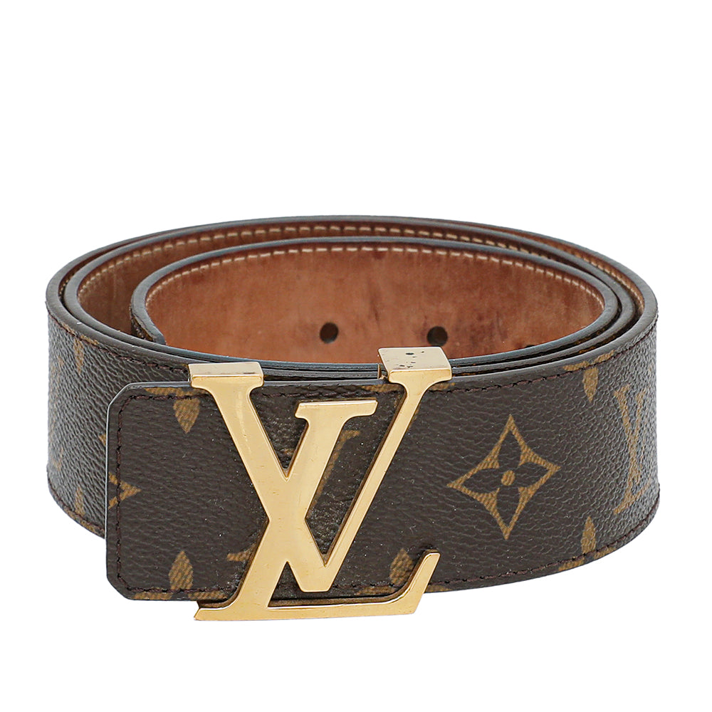 Louis Vuitton Brown Monogram Initiales Belt 36