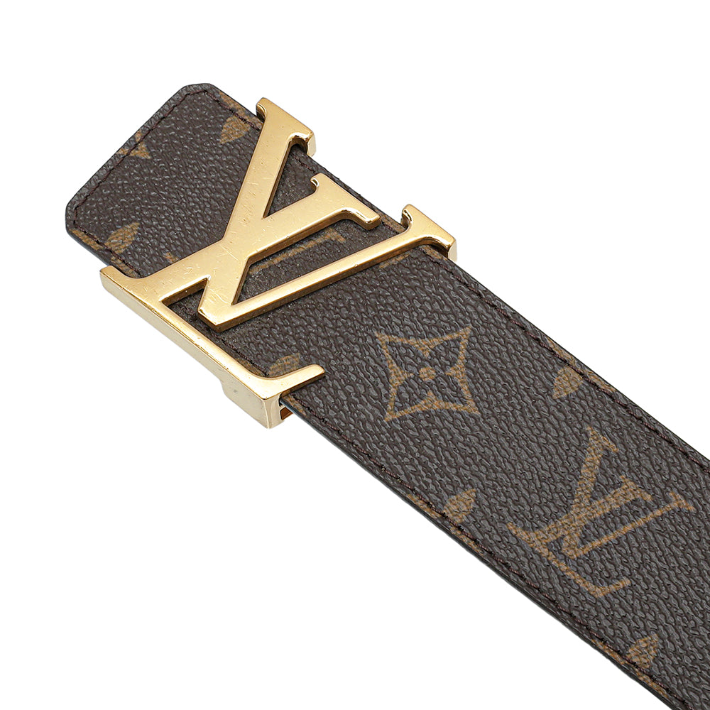 Louis Vuitton Brown Monogram Initiales Belt 36-Louis Vuitton-THE CLOSET