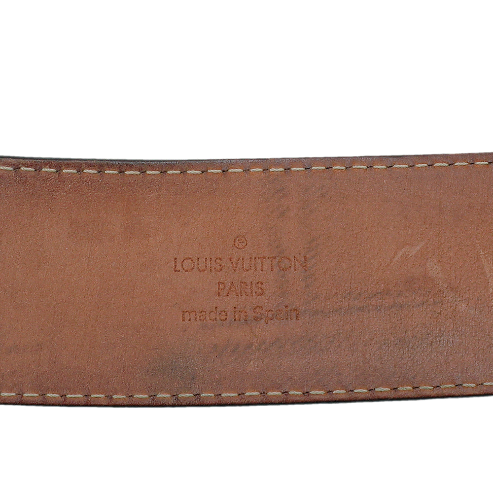Louis Vuitton Brown Monogram Initiales Belt 36-Louis Vuitton-THE CLOSET