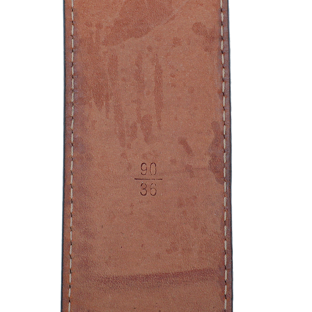 Louis Vuitton Brown Monogram Initiales Belt 36-Louis Vuitton-THE CLOSET