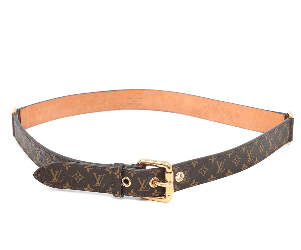 Louis Vuitton Brown Monogram Ceinture Trio Belt 32-Louis Vuitton-THE CLOSET
