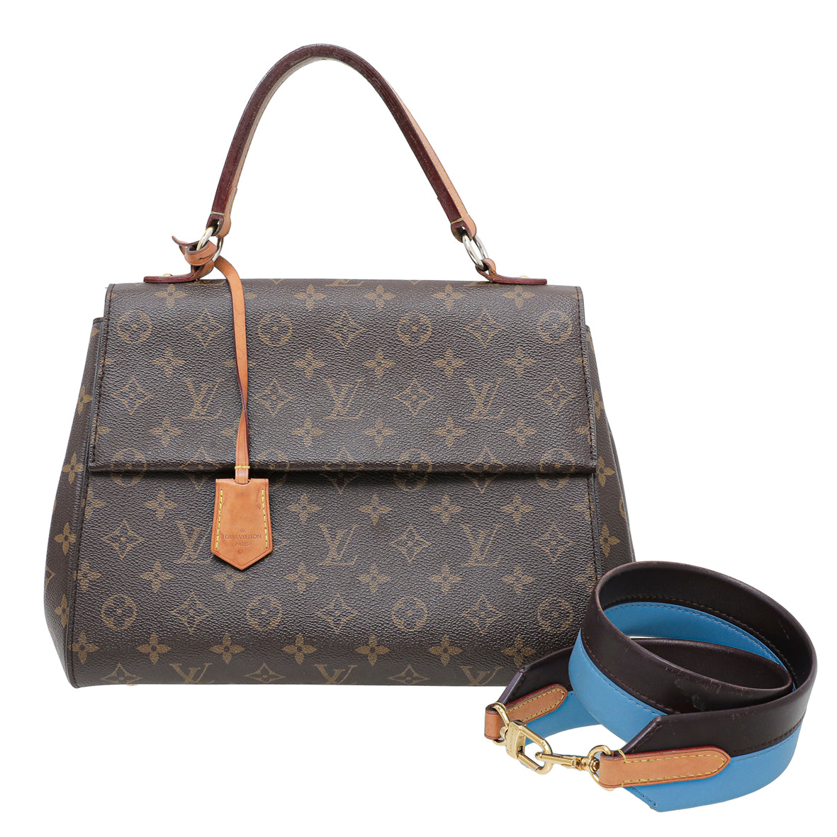Louis Vuitton Monogram Blue Glacier Cluny MM Bag-Louis Vuitton-THE CLOSET