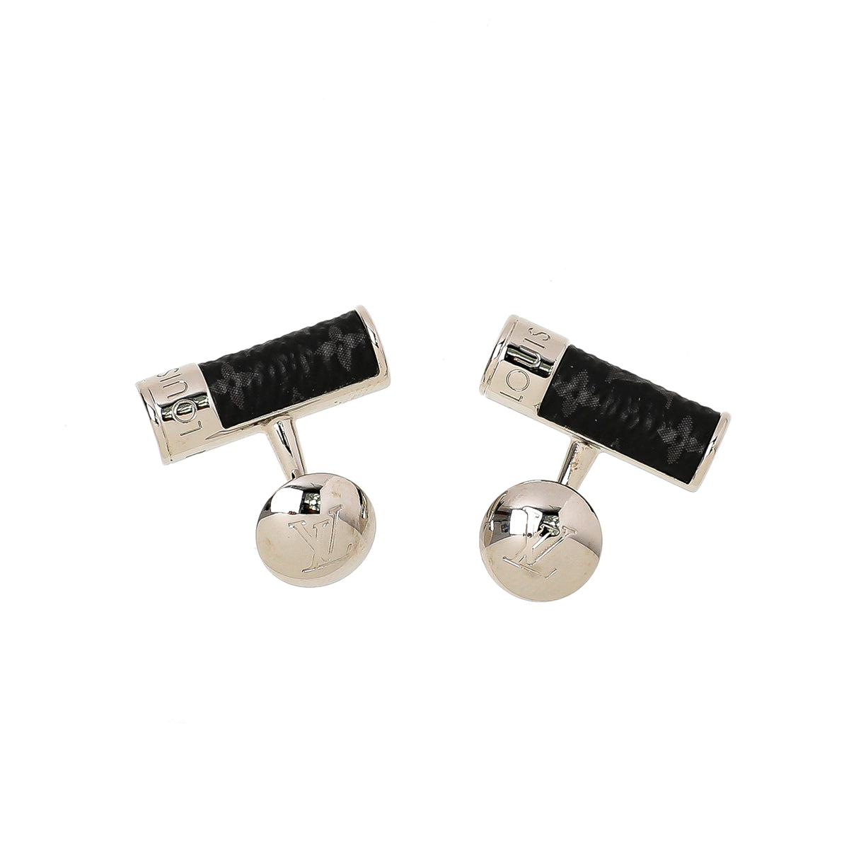 Louis Vuitton Graphite Monogram Cufflinks-Louis Vuitton-THE CLOSET