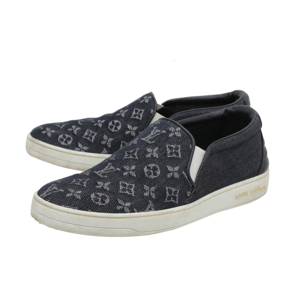 Louis Vuitton Black Monogram Fabric and Suede Slip on Sneakers Size 35  Louis Vuitton | The Luxury Closet