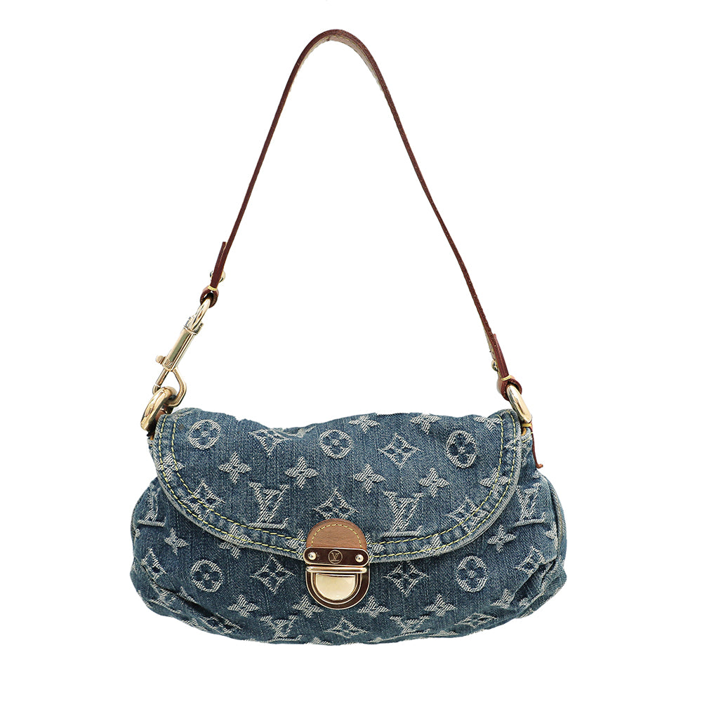 Louis Vuitton Blue Monogram Denim Pleaty Mini Bag