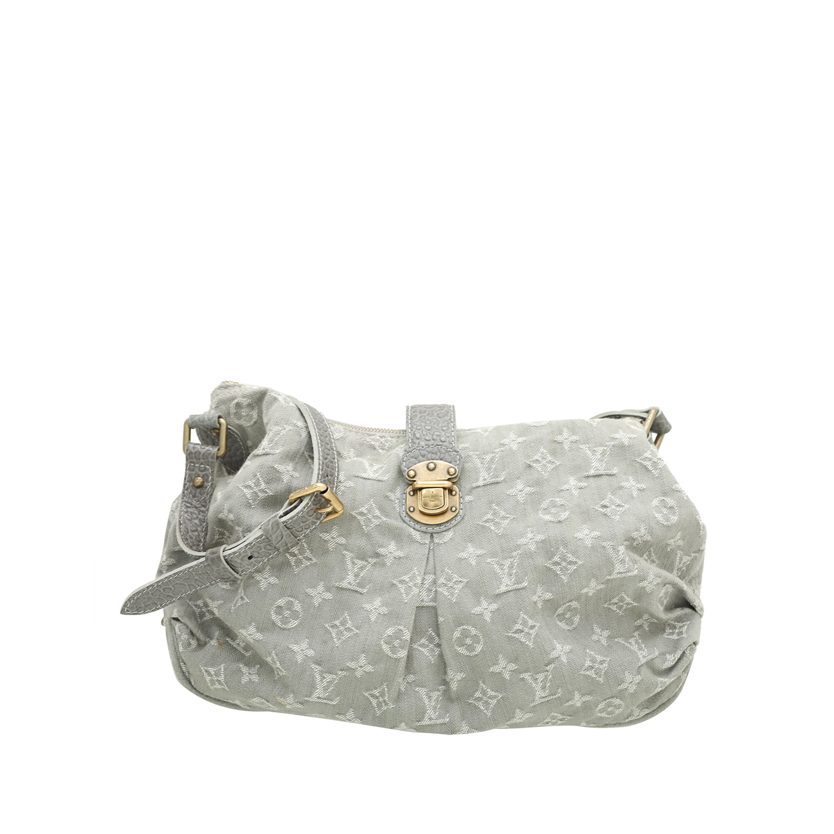 Louis Vuitton Light Gray Monogram Denim Slightly Bag-Louis Vuitton-THE CLOSET