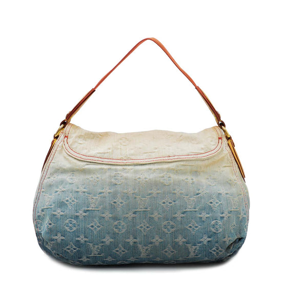 Louis Vuitton White/Blue Monogram Denim Limited Edition Sunray Bag