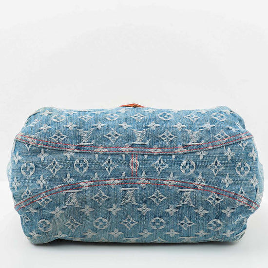 tas shoulder-bag Louis Vuitton Sunshine Monogram Denim Blue