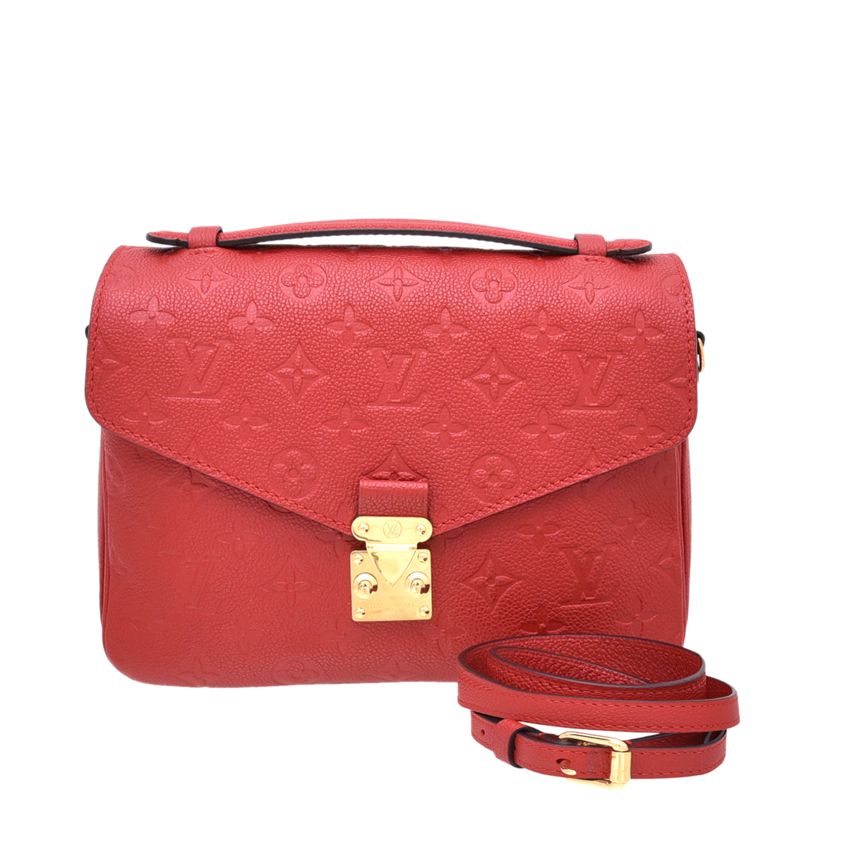 Louis Vuitton Scarlet Monogram Empreinte Pochette Metis Bag-Louis Vuitton-THE CLOSET