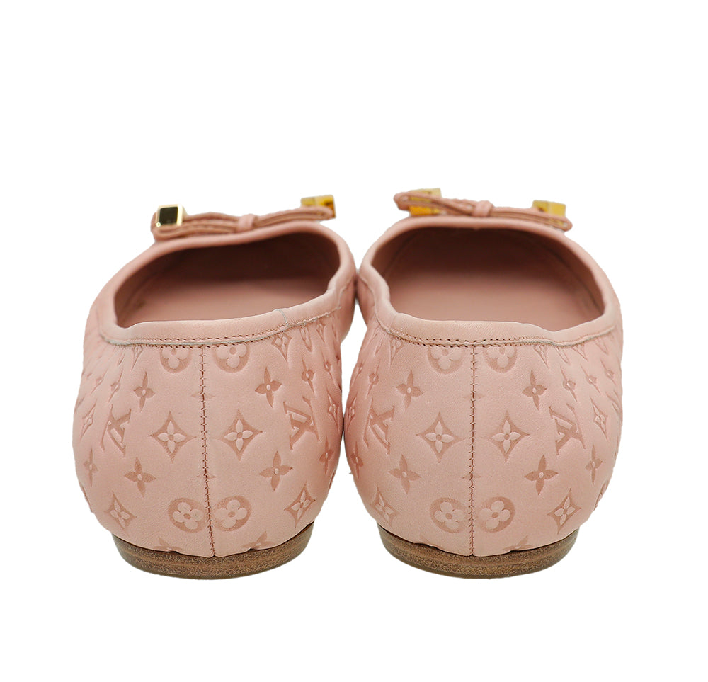 Louis Vuitton Pink Monogram Empreinte Debbie Ballerina 39-Louis Vuitton-THE CLOSET