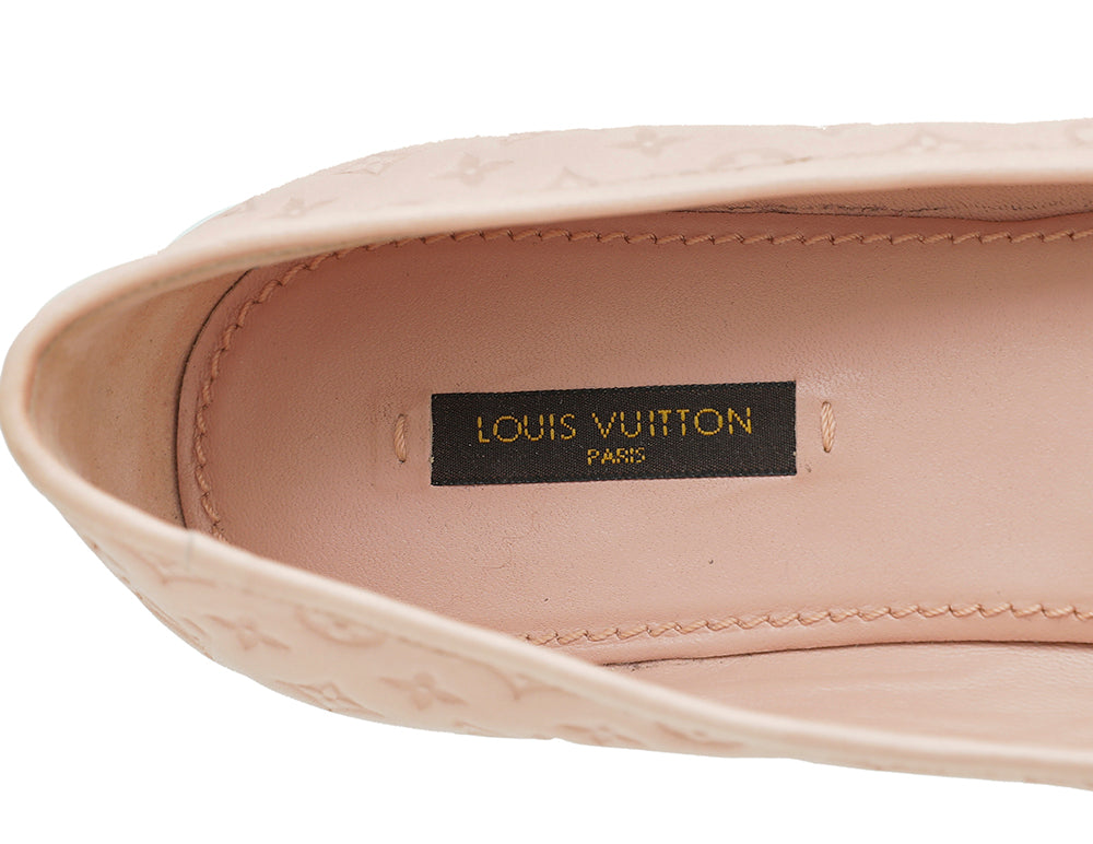Louis Vuitton Pink Monogram Empreinte Debbie Ballerina 39-Louis Vuitton-THE CLOSET