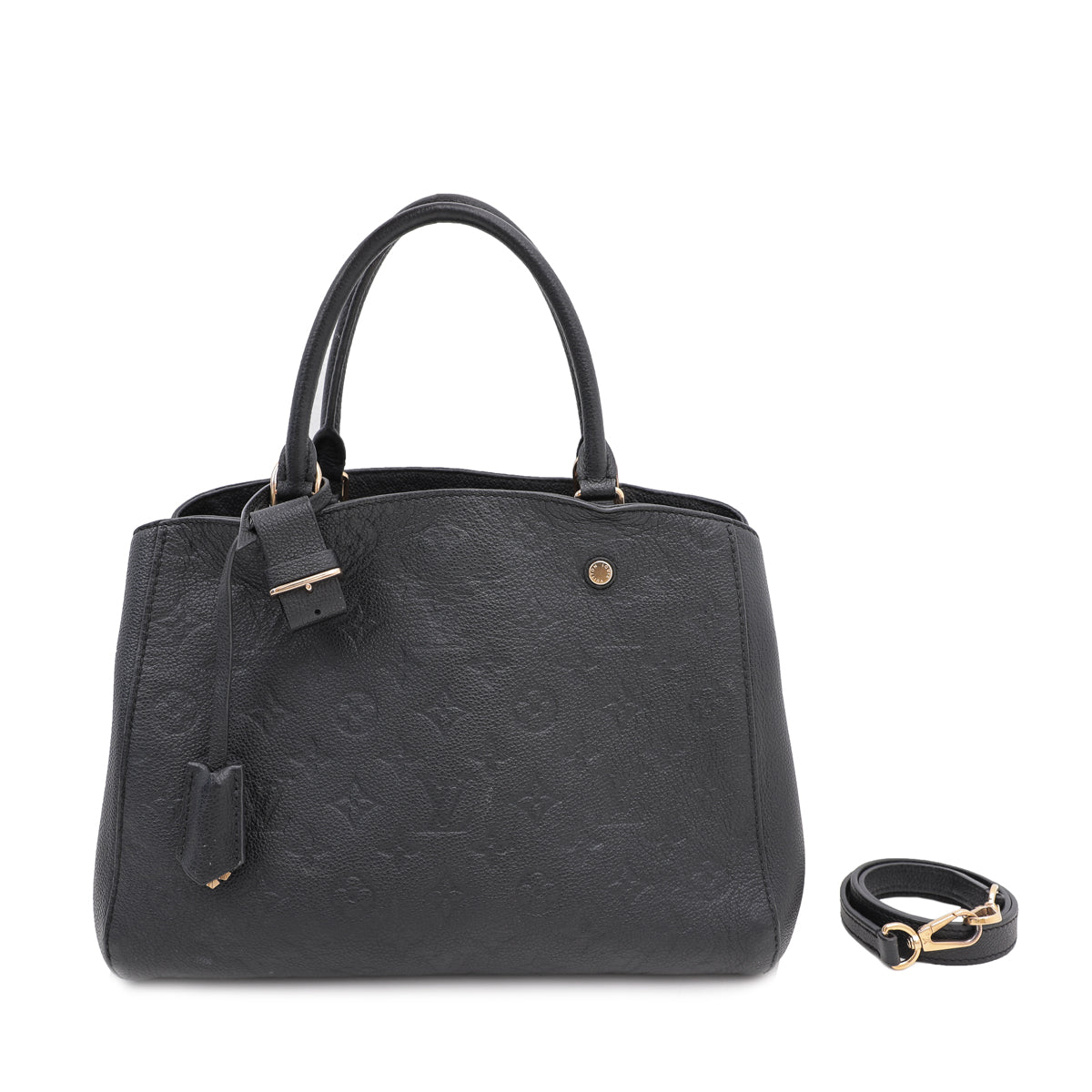 Louis Vuitton Noir Monogram Empreinte Montaigne MM Bag-Louis Vuitton-THE CLOSET