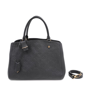 Louis Vuitton Noir Monogram Empreinte Montaigne MM Bag