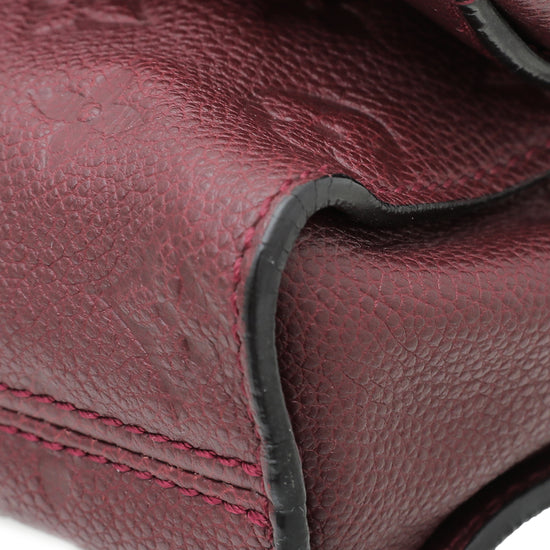 Louis Vuitton - Burgundy Monogram Empreinte Leather Petillante Clutch