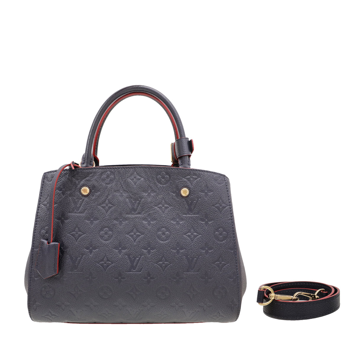 Louis Vuitton Marine Rouge Monogram Empreinte Montaigne MM Bag