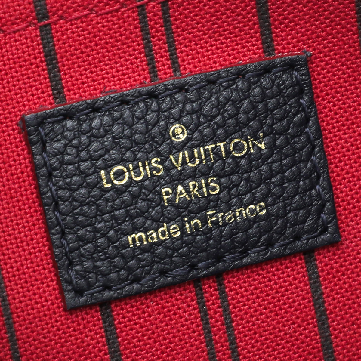 2000''s Louis Vuitton Empreinte Montaigne BB Marine Rouge at