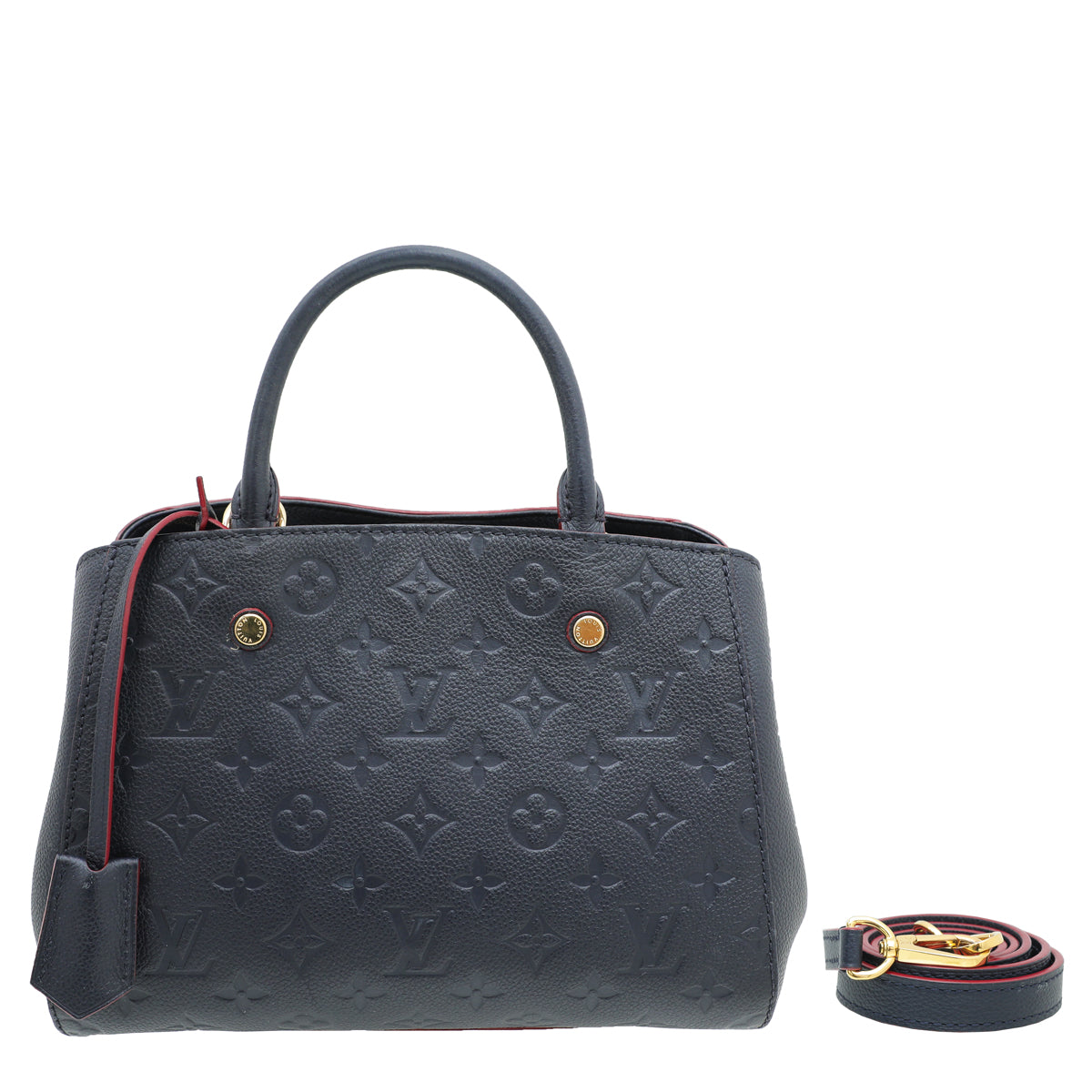 Louis Vuitton Marine Rouge Empreinte Leather Montaigne BB Bag