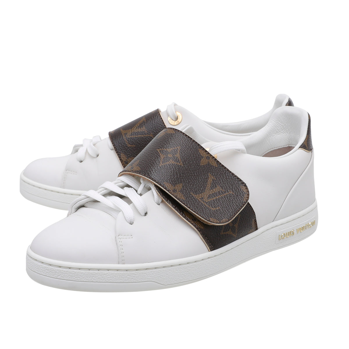 Louis Vuitton White Monogram Frontrow Sneakers 36-Louis Vuitton-THE CLOSET