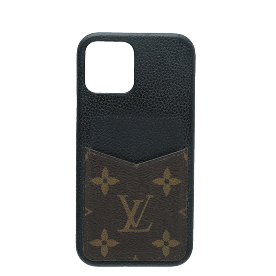 Louis Vuitton Black Monogram Iphone 12-12 Pro Bumper