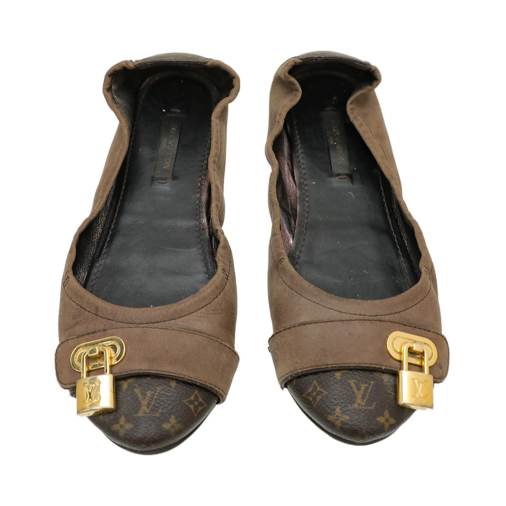 Louis Vuitton Brown Monogram Iridescent Lucky Ballerina 36.5-Louis Vuitton-THE CLOSET