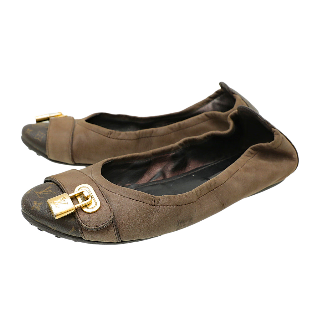 Louis Vuitton Brown Monogram Iridescent Lucky Ballerina 36.5-Louis Vuitton-THE CLOSET