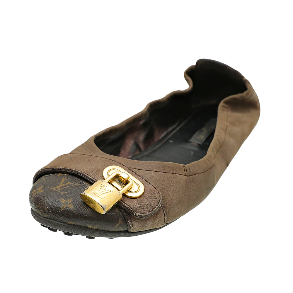 Louis Vuitton Brown Monogram Iridescent Lucky Ballerina 36.5-Louis Vuitton-THE CLOSET