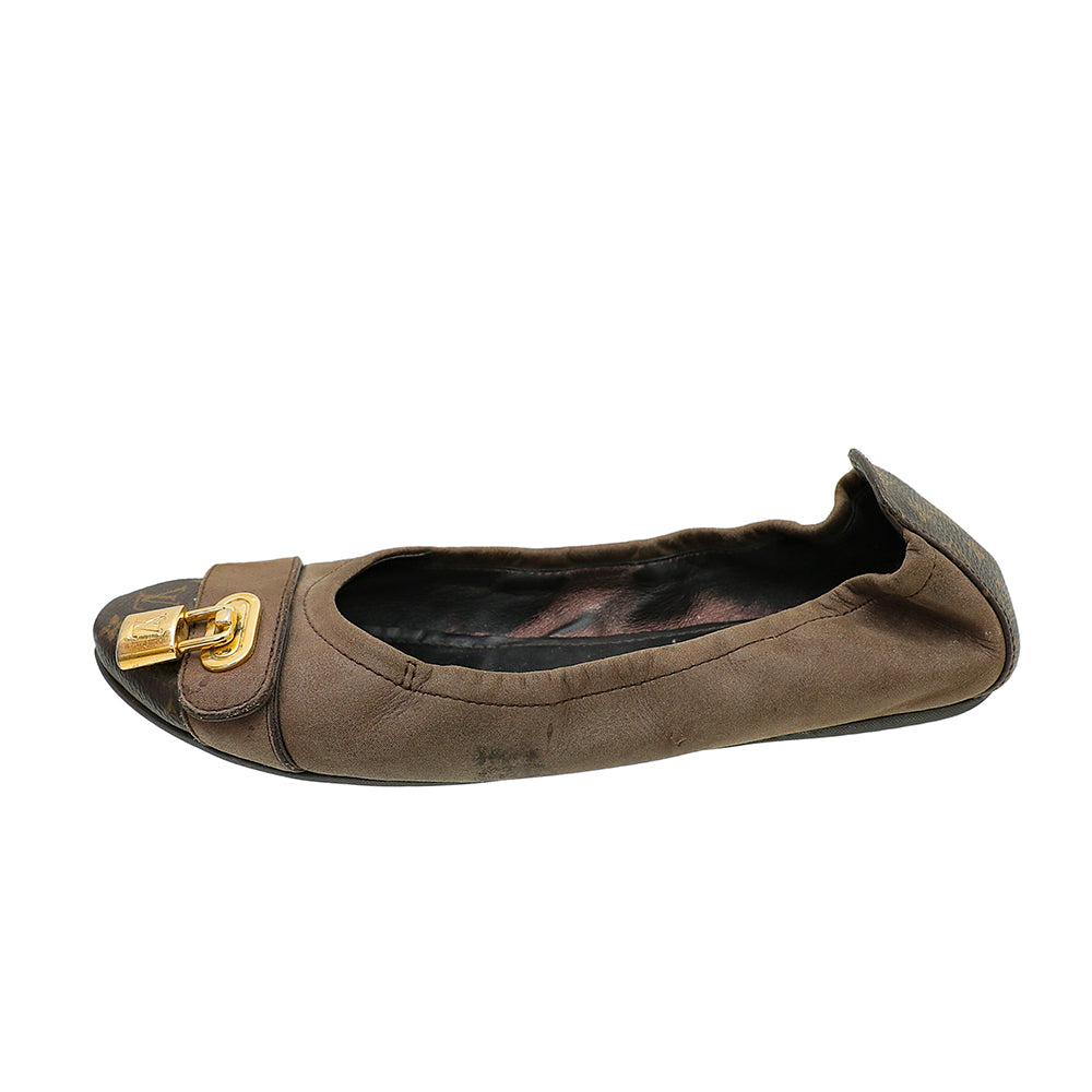 Louis Vuitton Brown Monogram Iridescent Lucky Ballerina 36.5-Louis Vuitton-THE CLOSET
