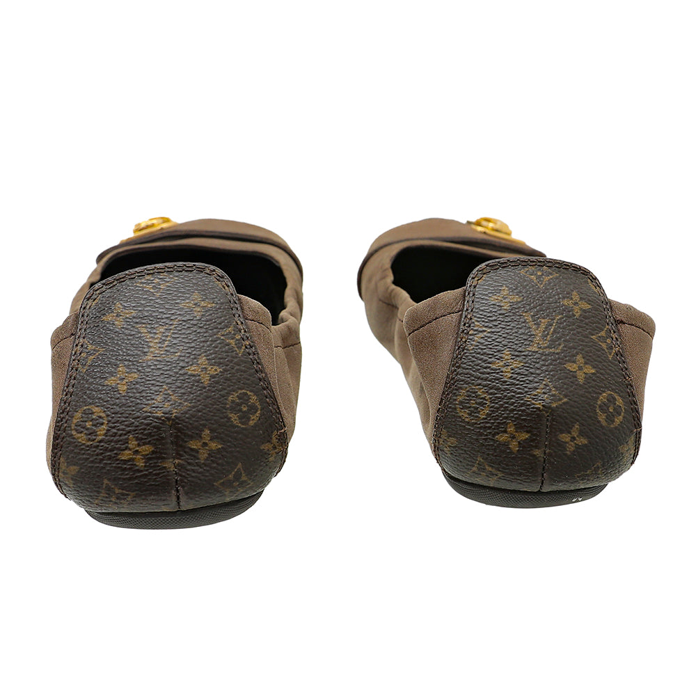 Louis Vuitton Brown Monogram Iridescent Lucky Ballerina 36.5-Louis Vuitton-THE CLOSET