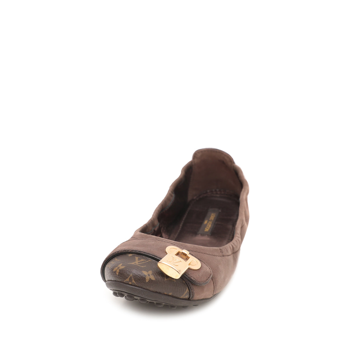 Louis Vuitton Brown Monogram Iridescent Lucky Ballerina Flats 35-Louis Vuitton-THE CLOSET