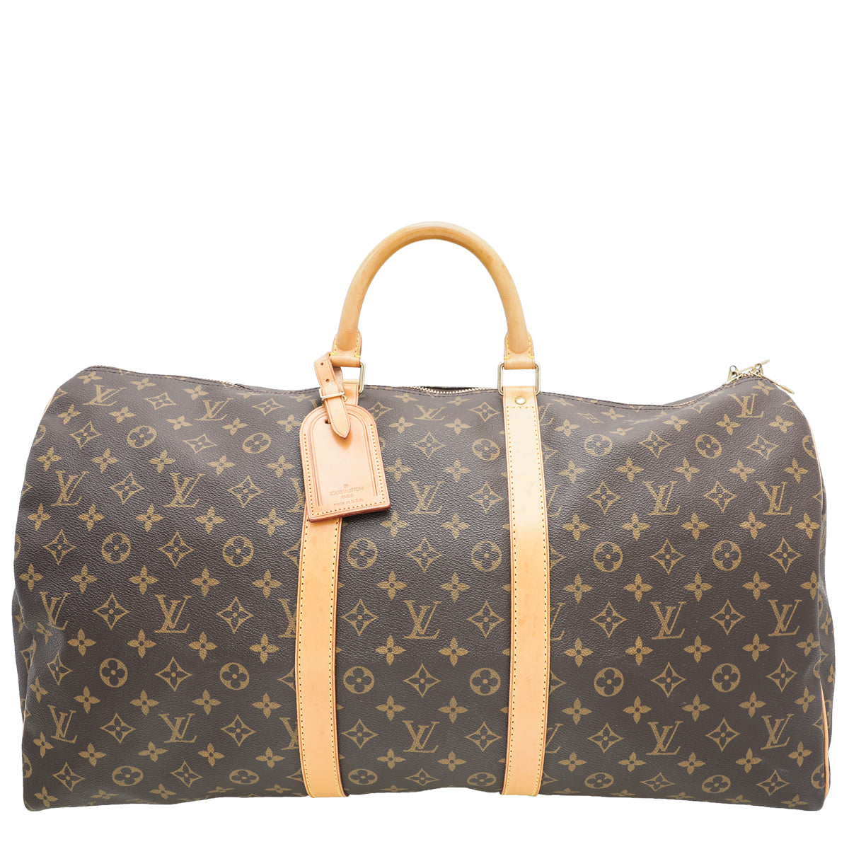 Louis Vuitton Brown Monogram Keepall 55 Bag-Louis Vuitton-THE CLOSET