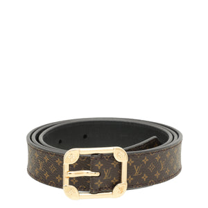 Louis Vuitton Bicolor Monogram Malletier 25mm Belt 36