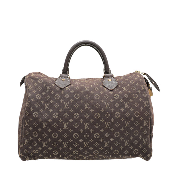 Louis Vuitton Brown Monogram Mini Lin Speedy 30 Bag