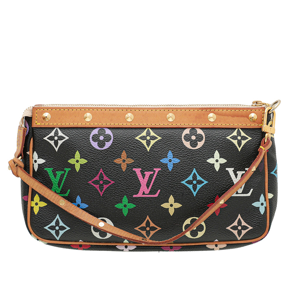Louis Vuitton Black Monogram Multicolor Pochette Accessories Bag-Louis Vuitton-THE CLOSET