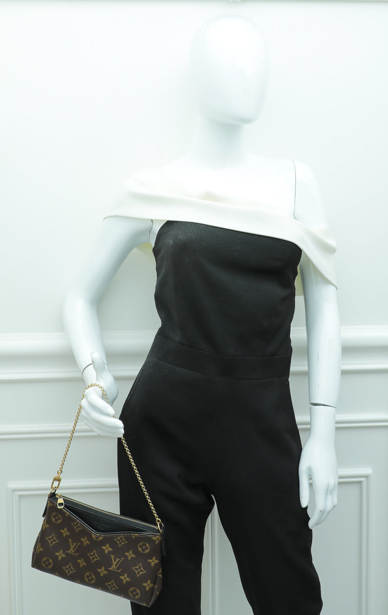 Louis Vuitton Bicolor Monogram Pallas Clutch Crossbody Bag-Louis Vuitton-THE CLOSET