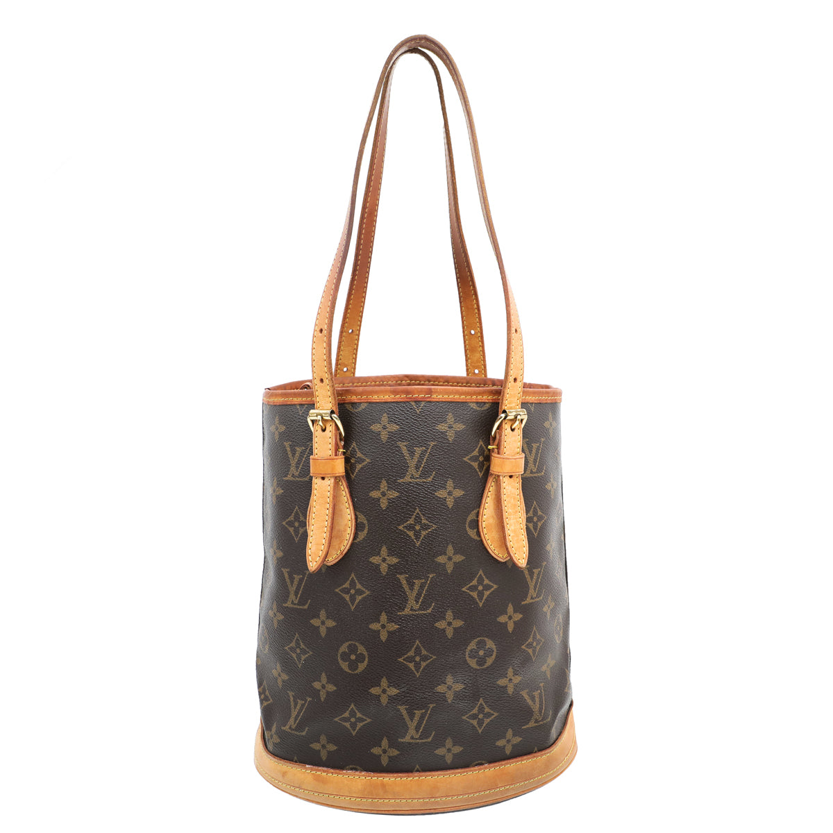 Louis Vuitton Brown Monogram Petit Bucket Bag-Louis Vuitton-THE CLOSET