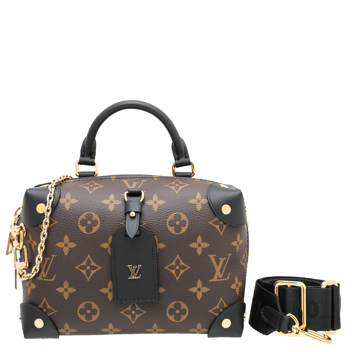 Louis Vuitton Black Monogram Petite Malle Souple Bag-Louis Vuitton-THE CLOSET