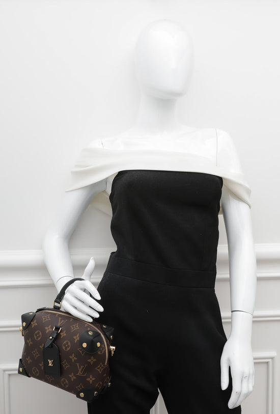 Louis Vuitton Black Monogram Petite Malle Souple Bag