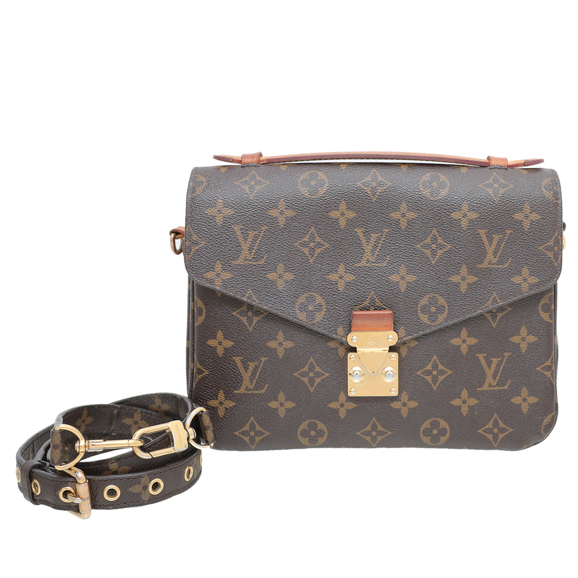 Louis Vuitton Brown Monogram Pochette Metis Bag-Louis Vuitton-THE CLOSET